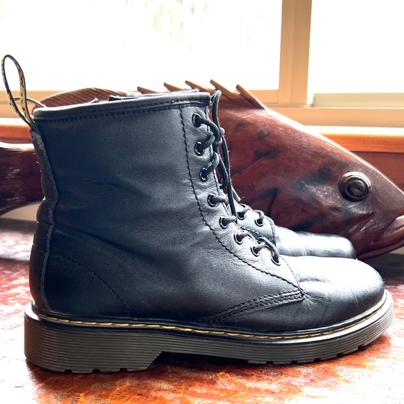 Dr. Martens Junior 1460 Softy T Leather 8 hole Lace up Boots Side Zip EU 36 US 4 - Picture 4 of 11